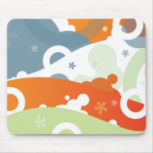 Cereja Mousepad Funky abstrato moderno retro