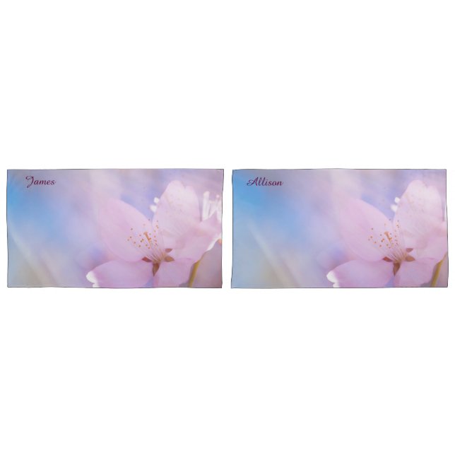 Cereja rosa floresce personalizável (Frente - conjunto)