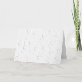 Cerejas brancas em papel branco - cartão simples