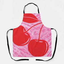 Cerejas de Zebra com Brilho Rosa Vermelho