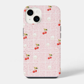 Cerejas e pérolas brilhantes - capas de iphone