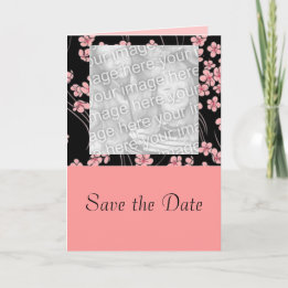 Cerejeiras em Preto Cartão de Foto