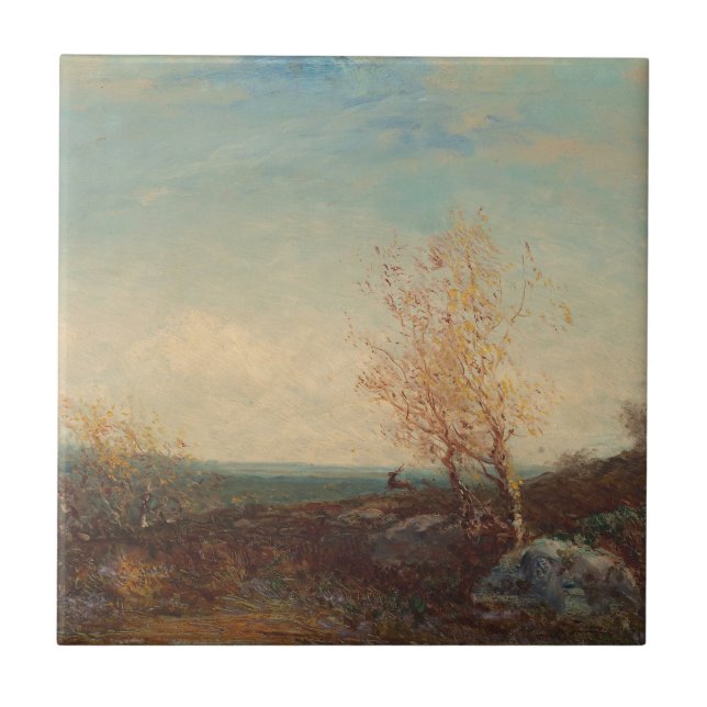 Cerf Dans La Forêt De Fontainebleau Félix Ziem (Frente)