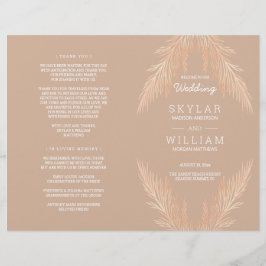 Cerimônia Botânica de Casamento de Pampas Grass