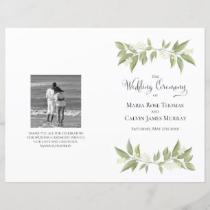 Cerimônia de Casamento Elegante Foliage Sage Gree