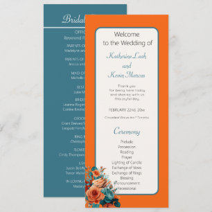 Cerimônia de Casamento Floral Elegante e Laranja