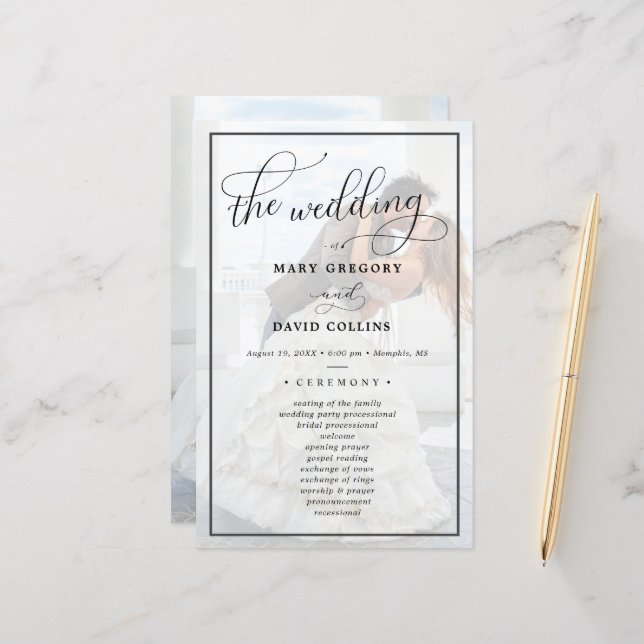 Cerimônia de Casamento Fotográfico de Sobreposição (Frente/Verso In Situ)