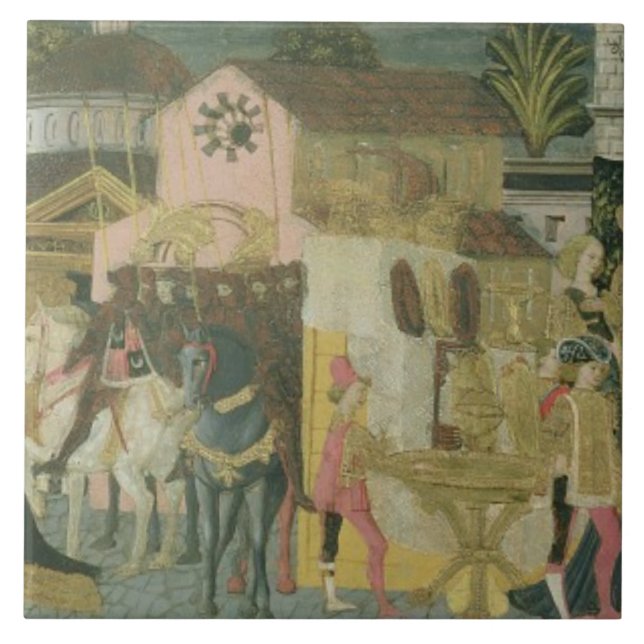 Cerimônia de casamento pintada no painel de casset (Frente)