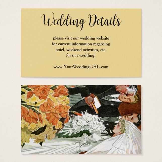 Cerimônia de casamento vintage, Noiva Groom Newlyw (Frente & Verso)