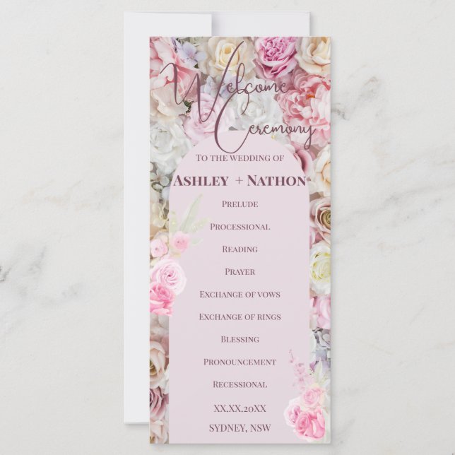 Cerimônia de Núpcias de Verão de Arca Floral Elega (Frente)