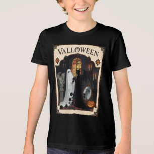 Cerimônia de Valloween Fantasma e Figura Encapuzad