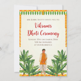 Cerimônia Digital Dhoti convites & convites Dhoti