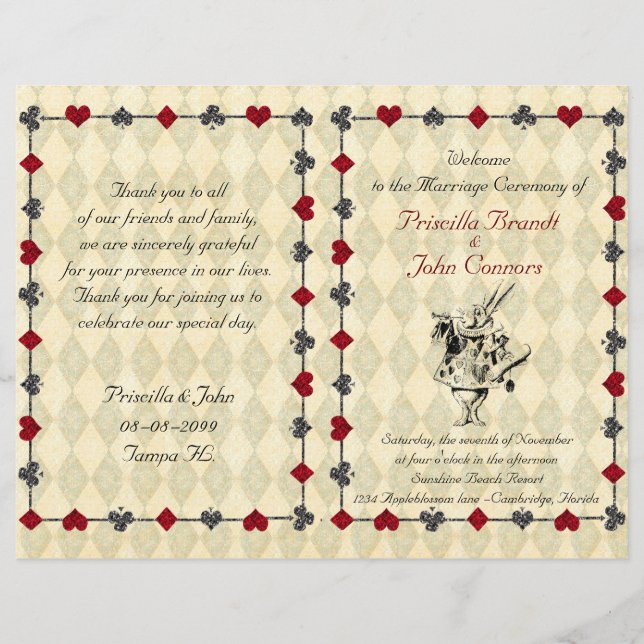 Cerimônia do Programa Casamento,Alice no País das  (Frente)