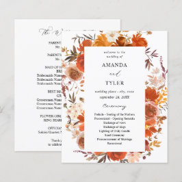 Cerimônia Floral de Casamento Vermelho e Laranja