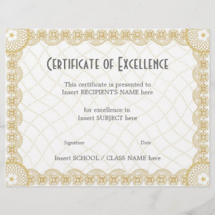 CERTIFICADO DA EXCELÊNCIA