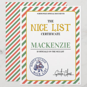 Certificado da Lista Legal Assinado por Papai Noel