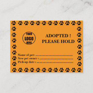 Certificado de Adoção de Animal de Estimação Perso