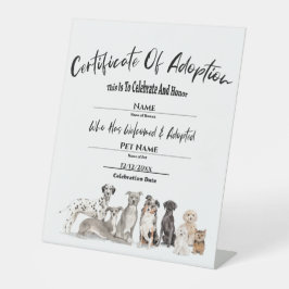 Certificado de Adoção de Pet Puppy Familiar 