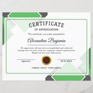 Certificado de apreciação