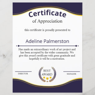Certificado de Apreciação