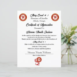 Certificado de Apreciação HOJ