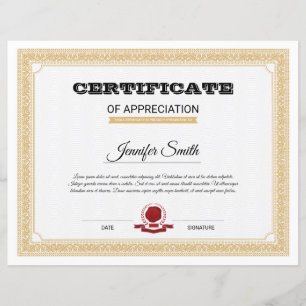 Certificado de Apreciação Imprimível