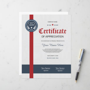 Certificado De Apreciação Imprimível