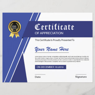 Certificado De Apreciação Imprimível