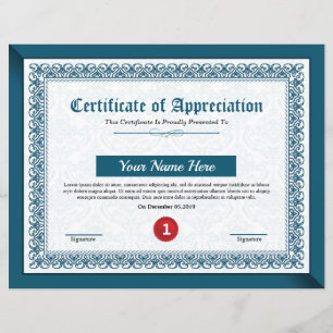 Certificado De Apreciação Imprimível