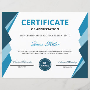 Certificado de Apreciação Imprimível