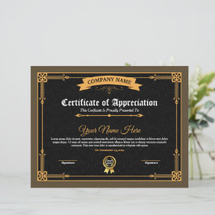 Certificado de Apreciação Imprimível