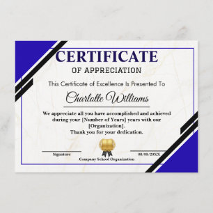 Certificado de Apreciação Profissional