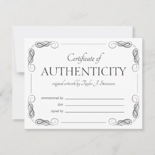 Certificado de Autenticidade da Imagem de ornament