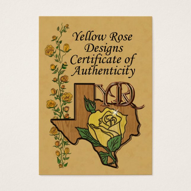 Certificado de Autenticidade de Clay Metal (Frente)