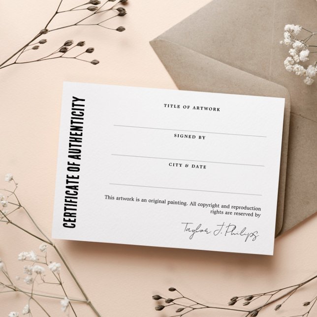 Certificado de Autenticidade de Script de Assinatu (Criador carregado)