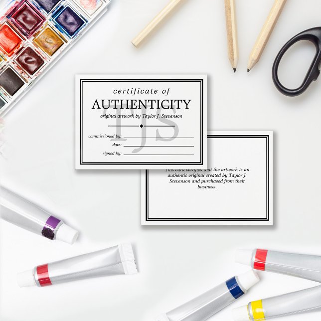 Certificado de Autenticidade do Monograma Branco N (Criador carregado)