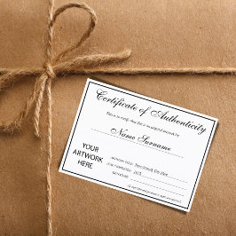 Certificado de Autenticidade Trabalho de arte por 