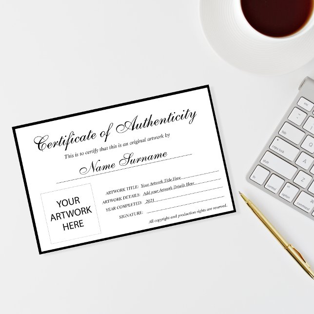 Certificado de Autenticidade Trabalho de arte por (Criador carregado)