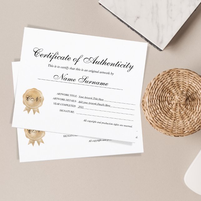 Certificado de Autenticidade Trabalho de arte por (Criador carregado)