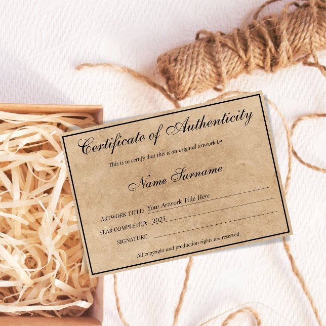 Certificado de Autenticidade Trabalho de arte por  (Criador carregado)