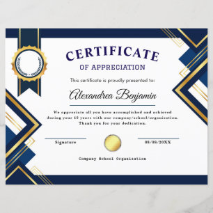 Certificado de Avaliação de Conquista
