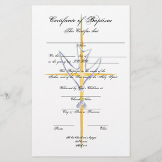 Certificado de Batismo-Adulto