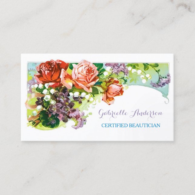 Certificado de Beleza Floral em Aquarela (Frente)