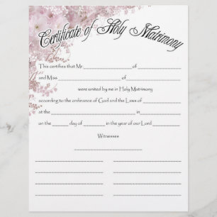 Certificado de Casamento