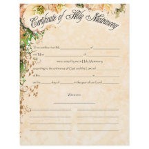 Certificado de casamento