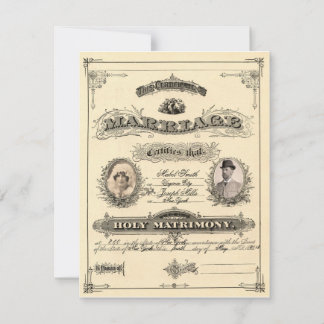Certificado de Casamento Antigo