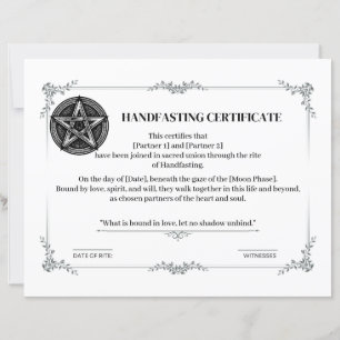Certificado de Casamento de Manipulação
