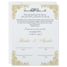 Certificado de Casamento Nikkah Personalizado Inst