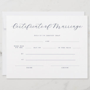 Certificado de Casamento Serif com Letra Formal
