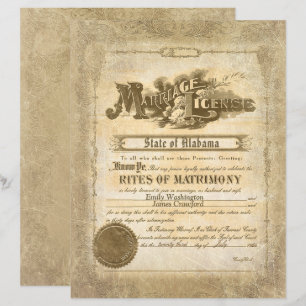 Certificado de Casamento Vintage